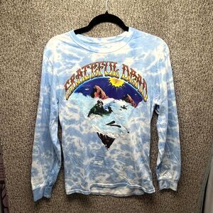 Teton Grateful Dead Shirt Mens S Blue White Tie Dye Graphic Print Peter Forsythe